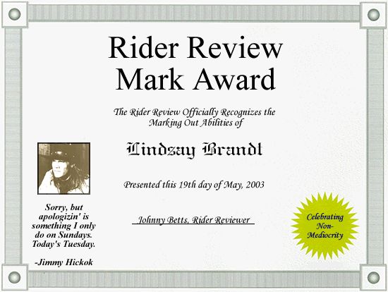 Rider Award